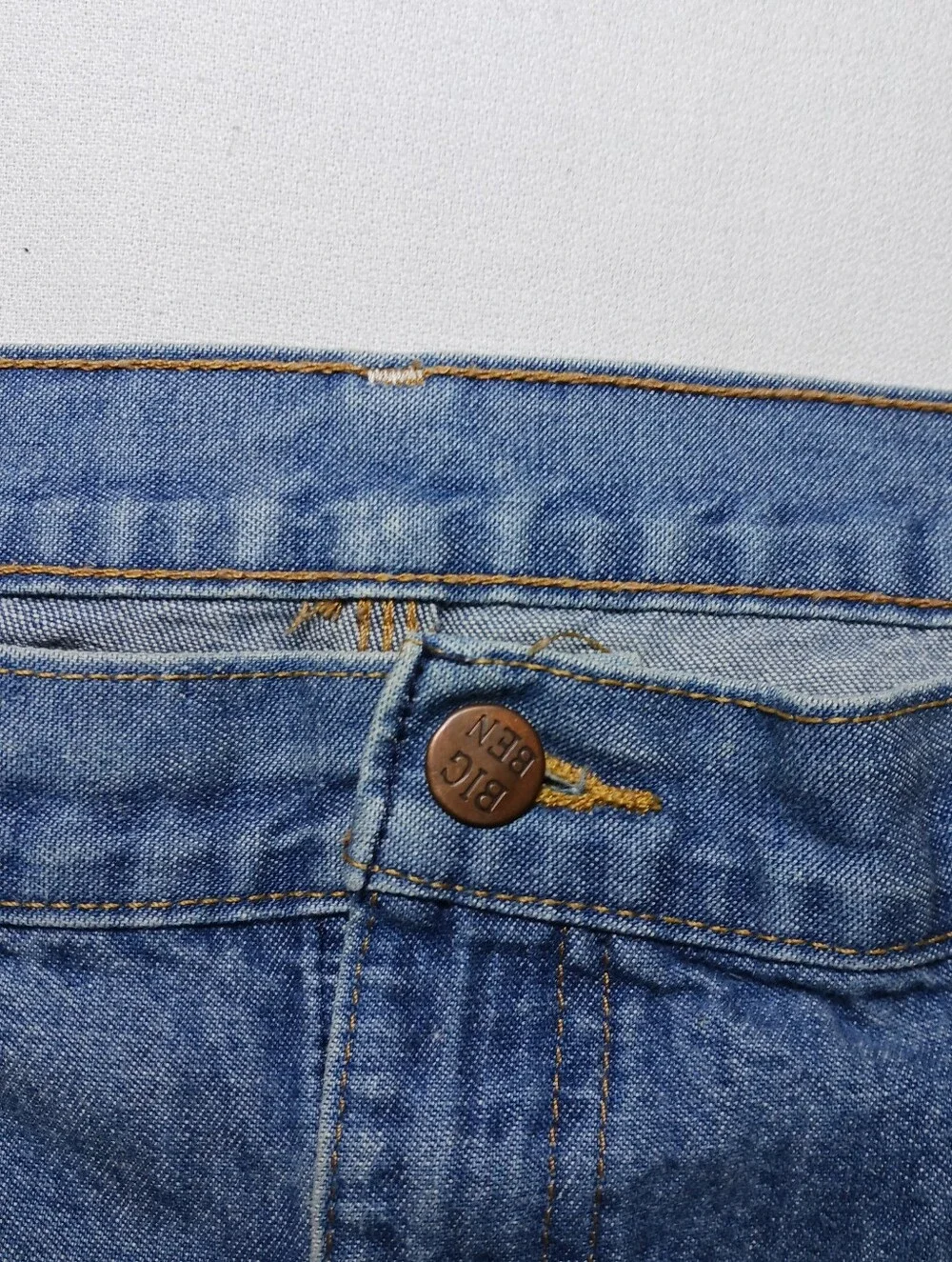 Vintage Big Ben Mens Relaxed Fit Carpenter Work Jeans 36X34 Medium Wash Denim
